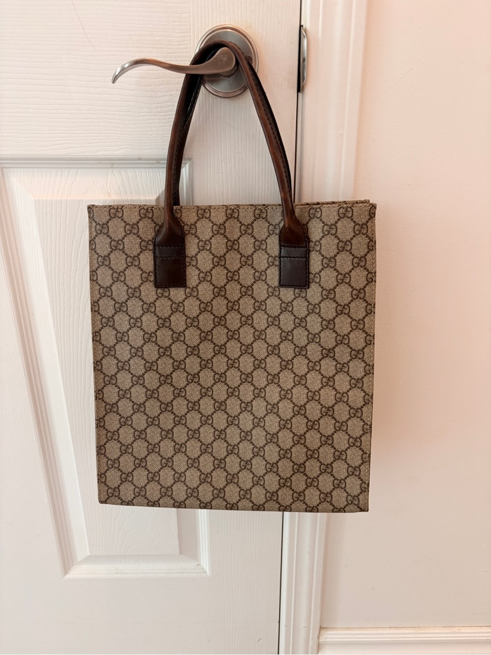 Gucci Brown GG Monogram Canvas Shopper Tote